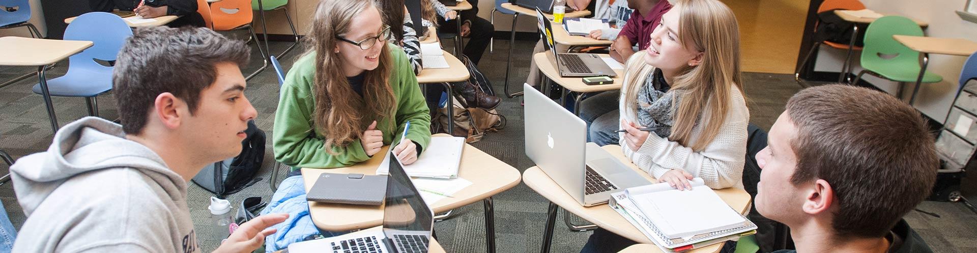 group of students working on project together